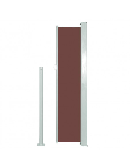 Tenda Laterale Retrattile per Patio 140x300 cm Marrone