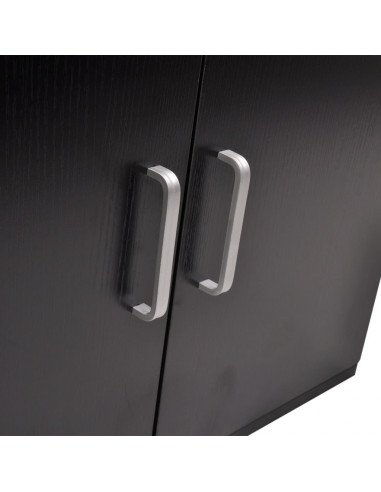 Set Mobili da Bagno con Lavabo 3 pz Nero