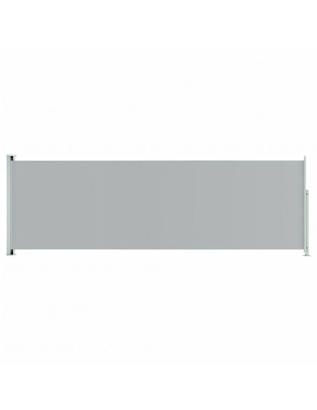 Tenda da Sole Laterale Retrattile per Patio 200x600 cm Grigia