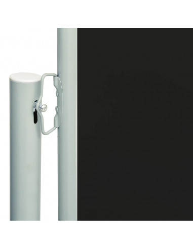 Tenda da Sole Laterale Retrattile per Patio 200x600 cm Nera