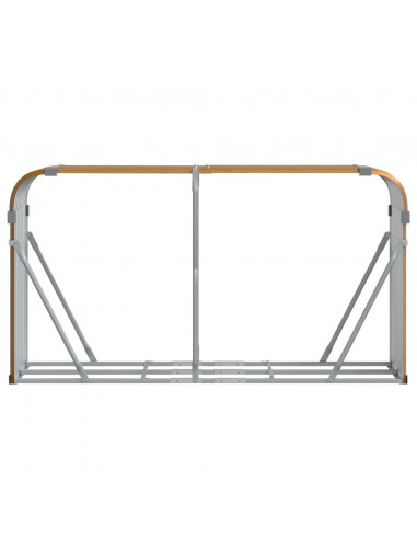 Portaceppi Marrone Chiaro 180x45x100 cm in Acciaio Zincato