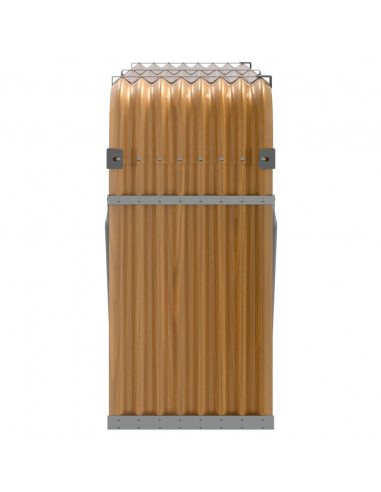 Portaceppi Marrone Chiaro 180x45x100 cm in Acciaio Zincato