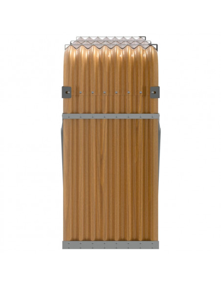Portaceppi Marrone Chiaro 180x45x100 cm in Acciaio Zincato