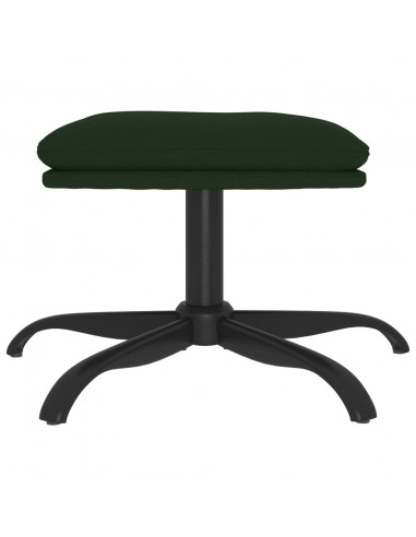 Poggiapiedi Verde Scuro 60x60x36 cm in Velluto