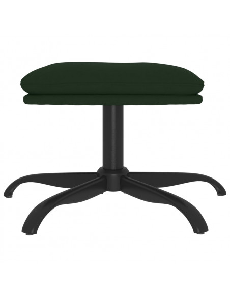 Poggiapiedi Verde Scuro 60x60x36 cm in Velluto