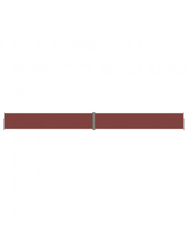Tenda Laterale Retrattile Marrone 117x1200 cm