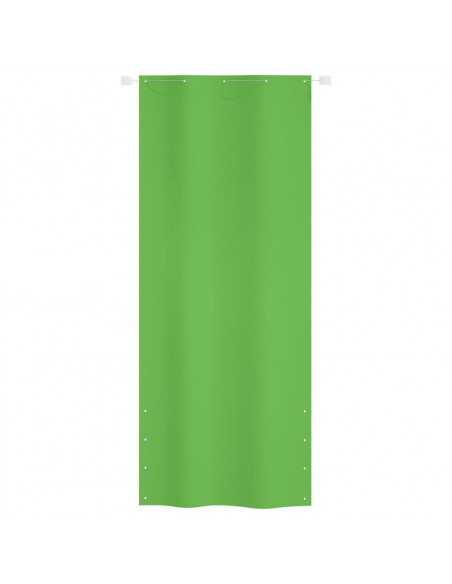 Paravento per Balcone Verde Chiaro 100x240 cm in Tessuto Oxford