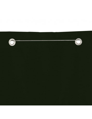 Paravento per Balcone Verde Scuro 140x240 cm in Tessuto Oxford
