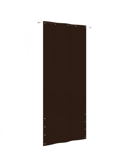 Paravento per Balcone Marrone 100x240 cm in Tessuto Oxford