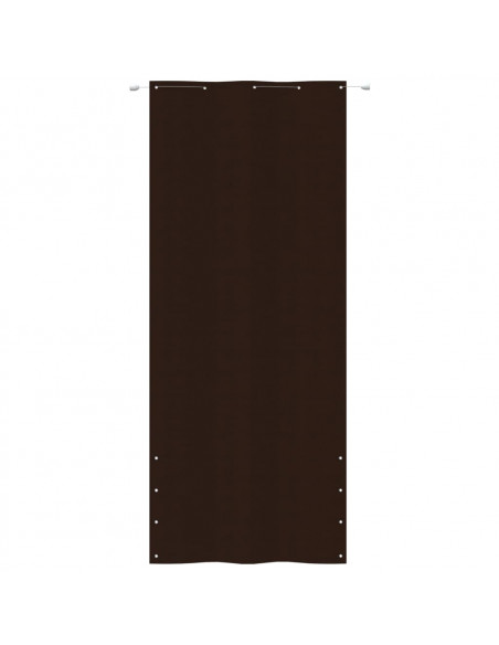 Paravento per Balcone Marrone 100x240 cm in Tessuto Oxford
