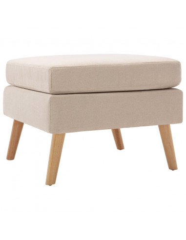 Poggiapiedi Crema in Tessuto