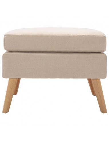 Poggiapiedi Crema in Tessuto