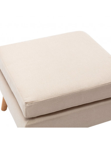 Poggiapiedi Crema in Tessuto