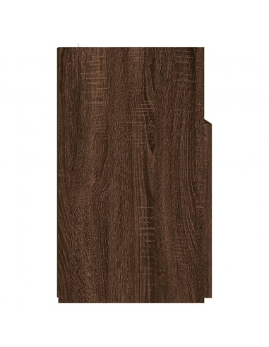 Mobile Porta TV con Luci LED Rovere Marrone 120x30x50 cm