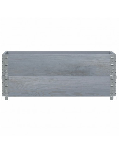 Fioriera da Giardino Grigia 40x40x78 cm Legno Massello di Pino