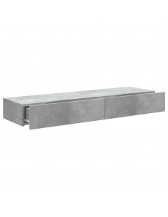 Mobili Porta TV con Luci LED 2 pz Grigio Cemento 60x35x15,5 cm 2