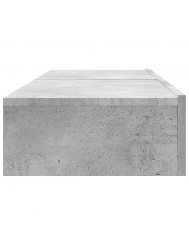 Mobili Porta TV con Luci LED 2 pz Grigio Cemento 60x35x15,5 cm