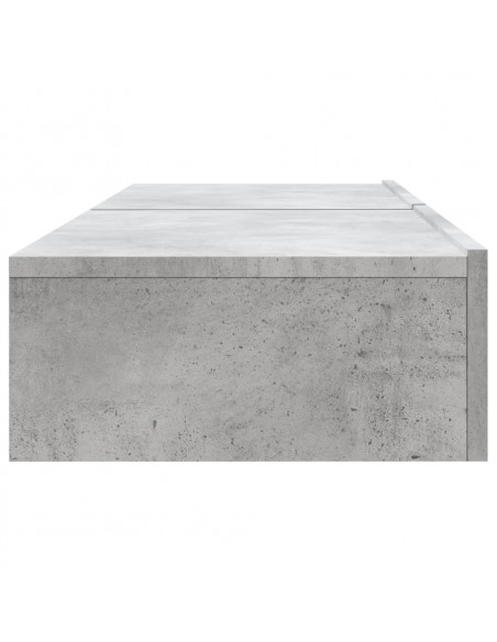 Mobili Porta TV con Luci LED 2 pz Grigio Cemento 60x35x15,5 cm