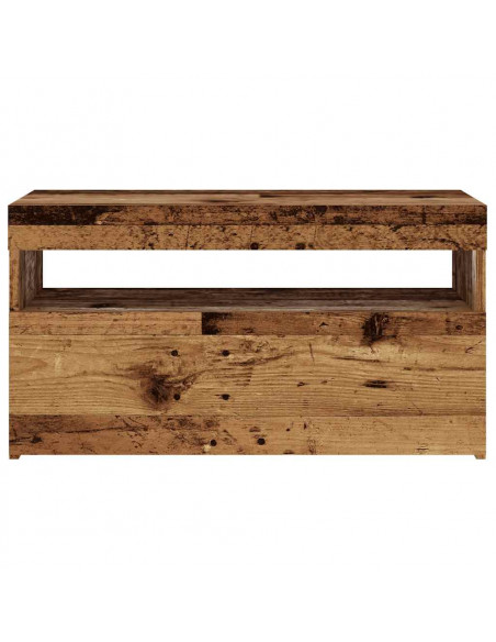 Mobili Porta TV con LED 2 pz Legno Antico in Legno Multistrato
