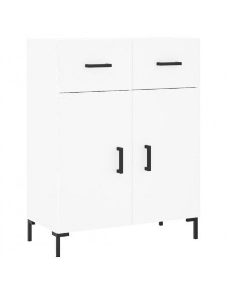 Credenza Bianca 69,5x34x180 cm in Legno Multistrato