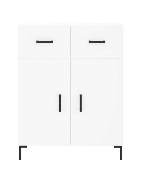 Credenza Bianca 69,5x34x180 cm in Legno Multistrato