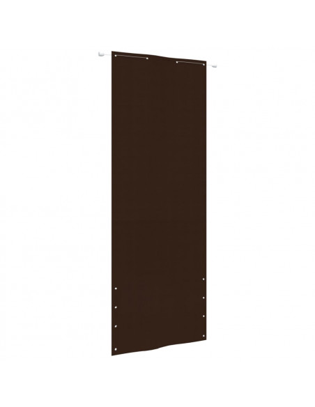 Paravento per Balcone Marrone 80x240 cm in Tessuto Oxford