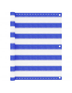 Paravento da Balcone Blu e Bianco 75x500 cm in HDPE 2