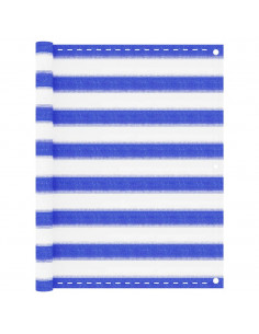 Paravento da Balcone Blu e Bianco 90x400 cm in HDPE 2