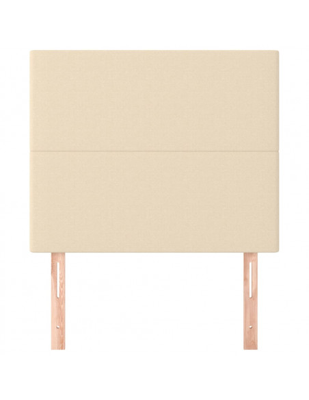 Testiera 2 pz Crema 80x5x78/88 cm in Tessuto