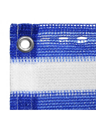 Paravento da Balcone Blu e Bianco 120x400 cm in HDPE