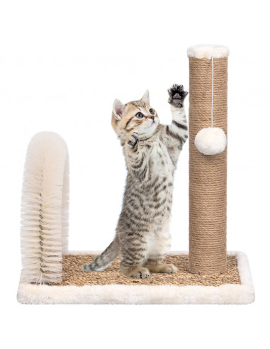 Albero per Gatti con Spazzola ad Arco e Palo Tiragraffi
