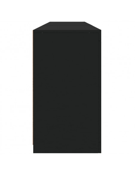 Credenza con Luci LED Nera 181,5x37x67 cm