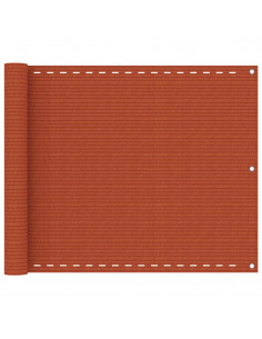 Paravento da Balcone Arancione 75x400 cm in HDPE 2