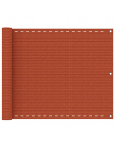 Paravento da Balcone Arancione 75x500 cm in HDPE 2