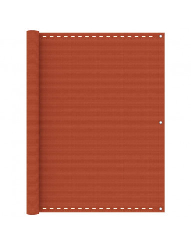 Paravento da Balcone Arancione 120x500 cm in HDPE