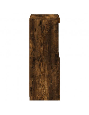 Credenza con Luci LED Rovere Fumo 41x37x100 cm