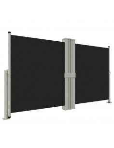 Tenda da Sole Laterale Retrattile Nera 140x1200 cm 2