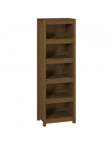Libreria Marrone Miele 50x35x154 cm in Legno Massello di Pino