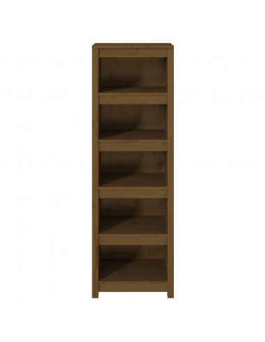 Libreria Marrone Miele 50x35x154 cm in Legno Massello di Pino