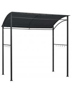 Gazebo per Barbecue 215x150x220 cm Antracite in Acciaio 2