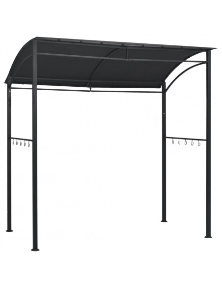 Gazebo per Barbecue 215x150x220 cm Antracite in Acciaio