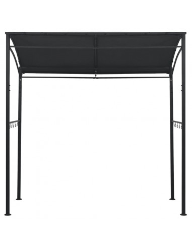 Gazebo per Barbecue 215x150x220 cm Antracite in Acciaio