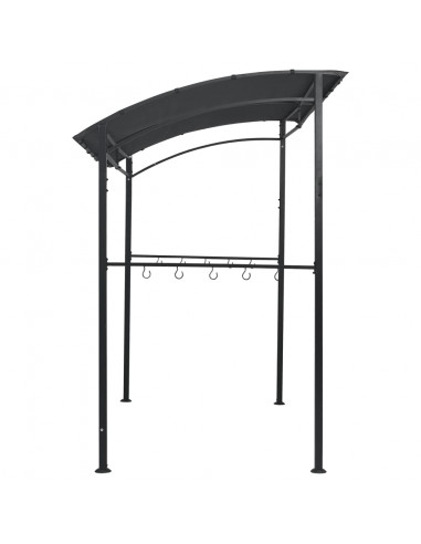 Gazebo per Barbecue 215x150x220 cm Antracite in Acciaio