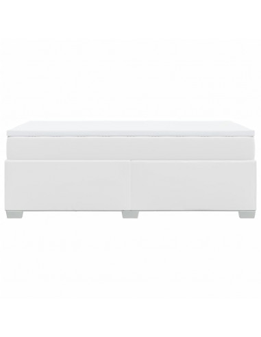 Giroletto a Molle con Materasso Bianco 90x190 cm in Similpelle