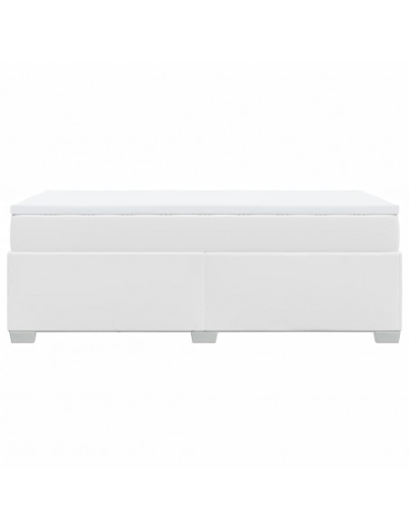 Giroletto a Molle con Materasso Bianco 90x190 cm in Similpelle