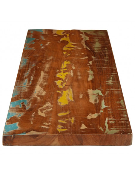 Piano Tavolo 140x20x3,8 cm Rettangolare in Massello di Recupero