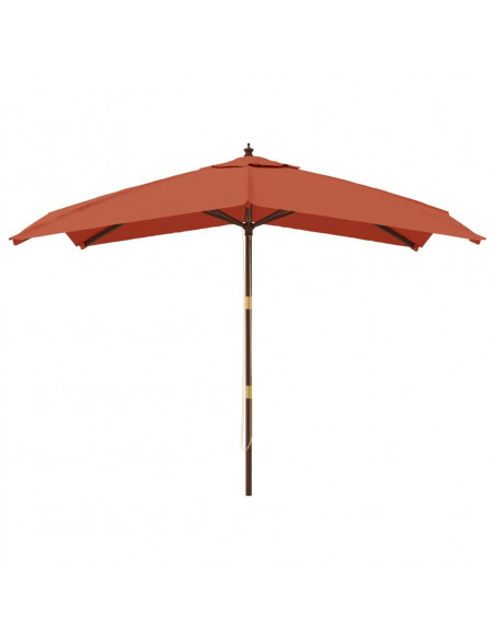 Ombrellone da Giardino Palo in Legno Terracotta 300x300x273 cm