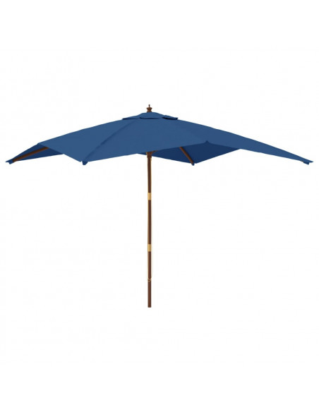Ombrellone da Giardino con Palo in Legno Azzurro 300x300x273 cm