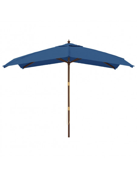 Ombrellone da Giardino con Palo in Legno Azzurro 300x300x273 cm