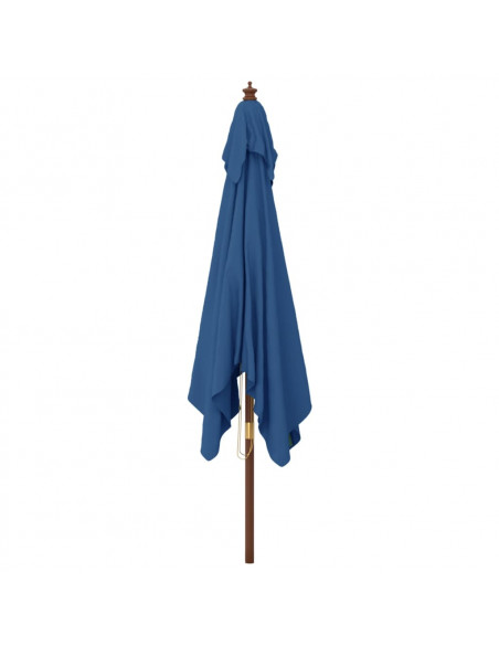 Ombrellone da Giardino con Palo in Legno Azzurro 300x300x273 cm
